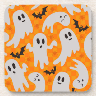 Ghost pattern beverage coaster