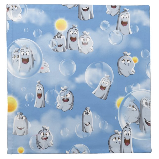 Ghost Pattern Cloth Napkin (Front)