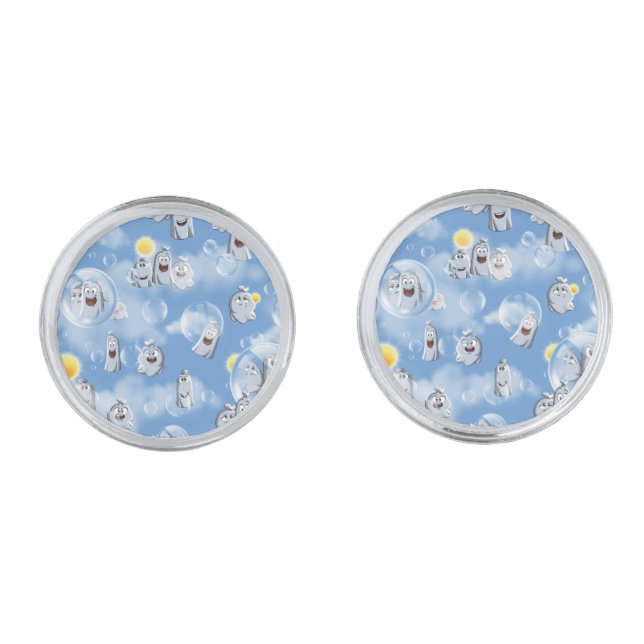 Ghost Pattern Cufflinks (Front)