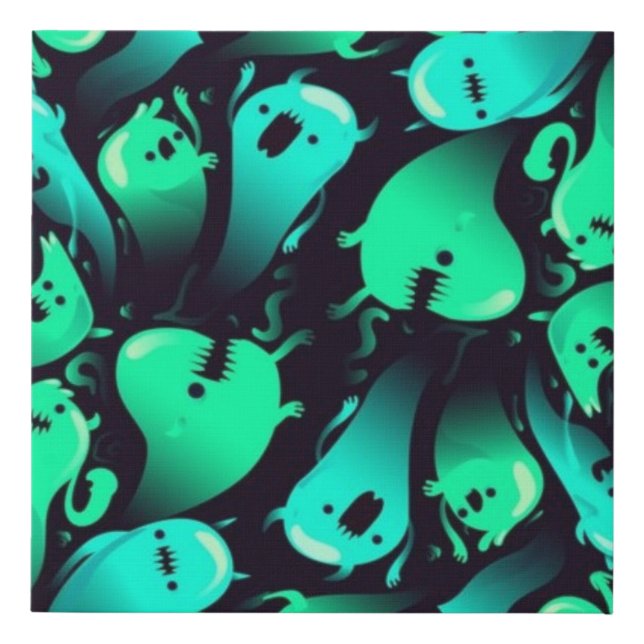 Ghost pattern faux canvas print (Front)