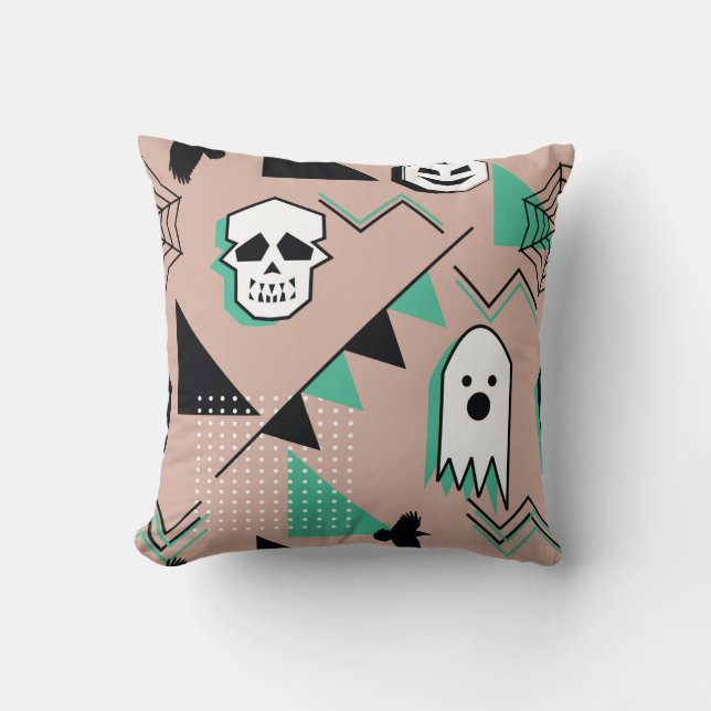 Ghost pattern,halloween theme seamless pattern wit throw pillow (Front)