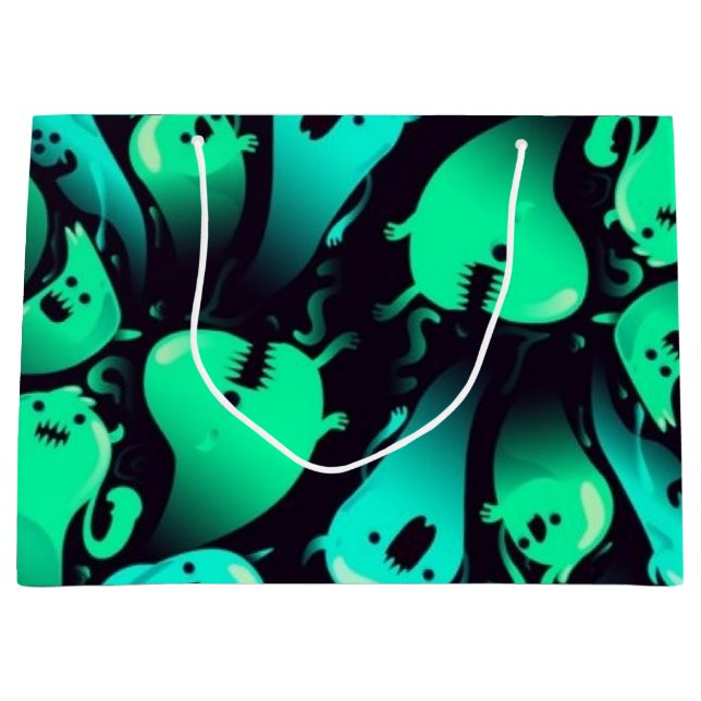Ghost pattern large gift bag (Front)