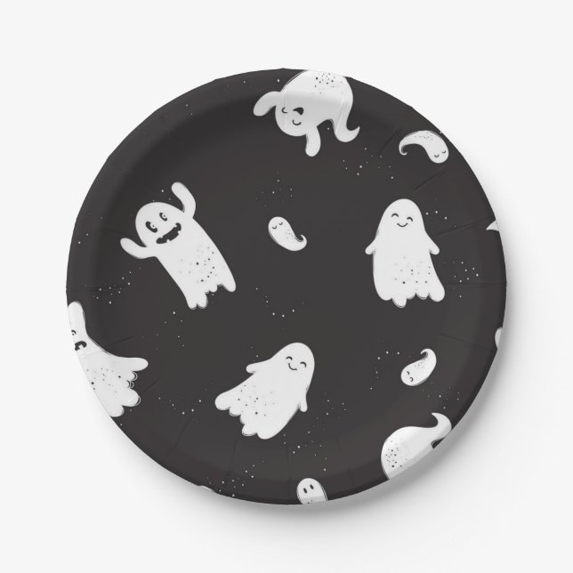 Ghost pattern paper plates (Front)