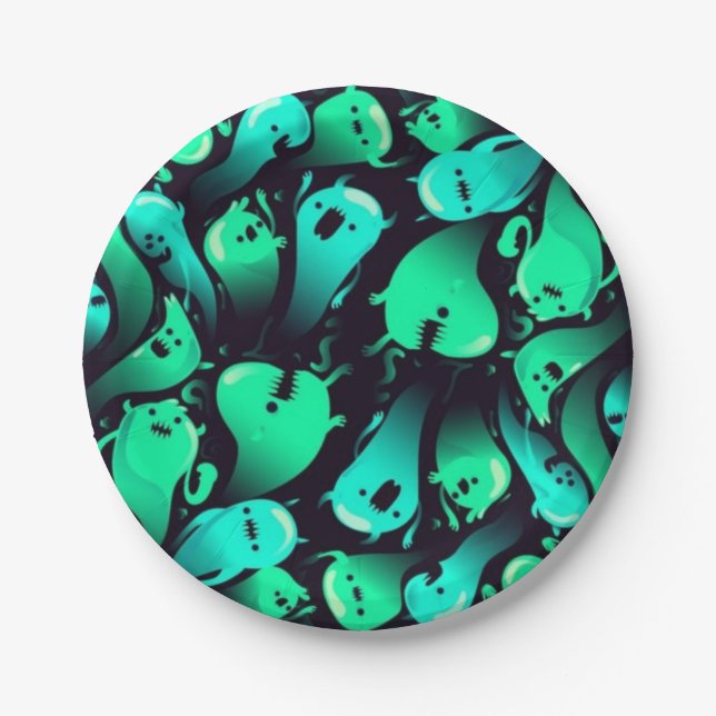 Ghost pattern paper plates (Front)