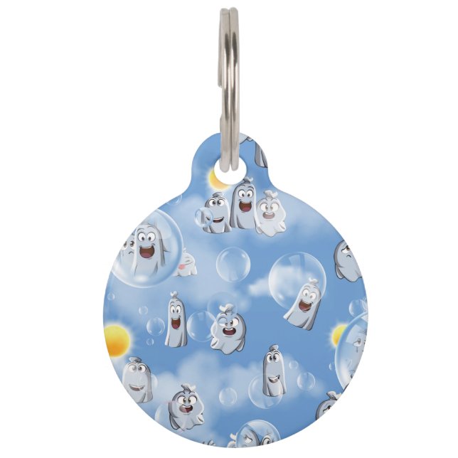 Ghost Pattern Pet ID Tag (Front)