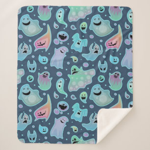 Ghost pattern sherpa blanket