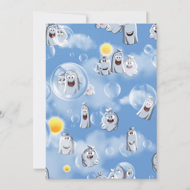 Ghost Pattern Thank You Card (Front)