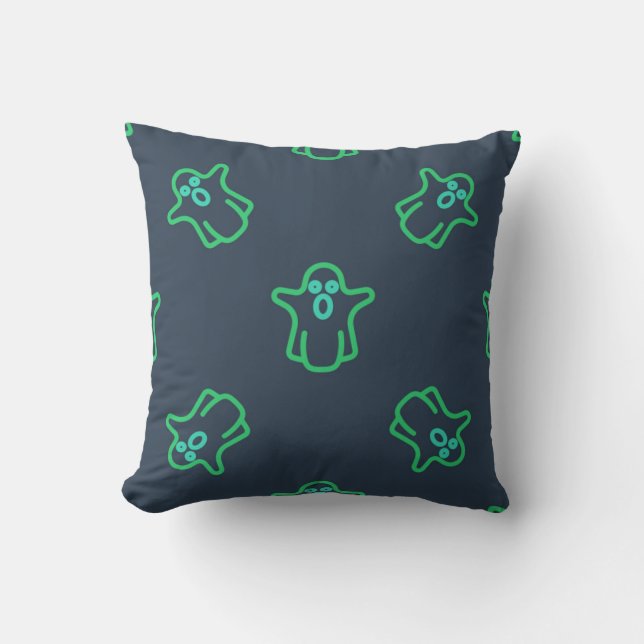 Ghost pattern throw pillow (Front)