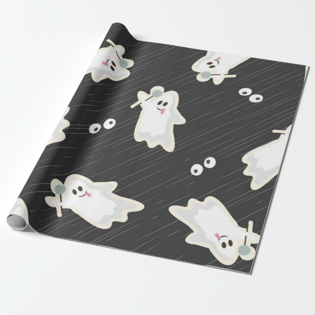 Ghost pattern wrapping paper (Unrolled)