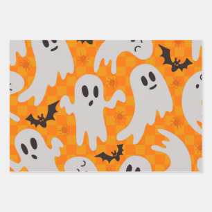 Ghost pattern wrapping paper sheets