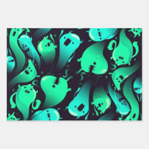 Ghost pattern wrapping paper sheets