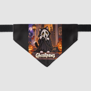 Ghost Paws Cute Halloween Cat Bandana Pet Bandana Collar