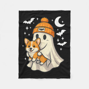 Ghost Pembroke Welsh Corgi Dog Lover Halloween Men Fleece Blanket
