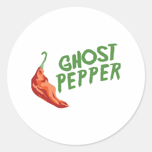 Ghost Pepper Classic Round Sticker (Front)