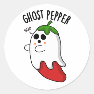 Ghost Pepper Funny Chili Pun Classic Round Sticker