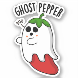 Ghost Pepper Funny Chili Pun Sticker