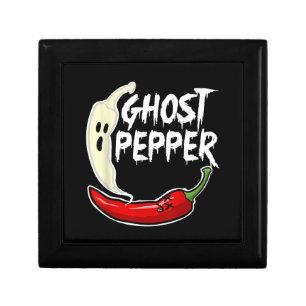 Ghost Pepper Funny Spicy Hot Halloween Ghost Peppe Gift Box