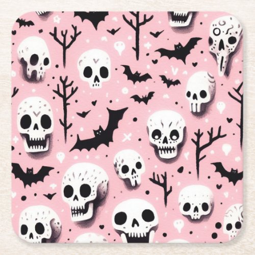 Ghost pink Helloween  Wrapping Paper Sheets Square Paper Coaster