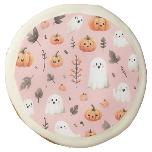 Ghost pink Helloween  Wrapping Paper Sheets Sugar Cookie