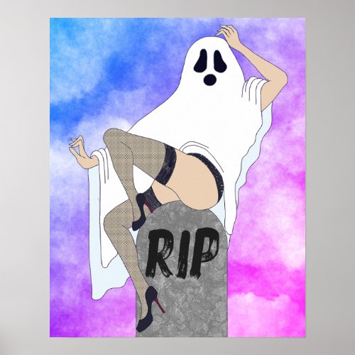 Ghost Pinup Poster