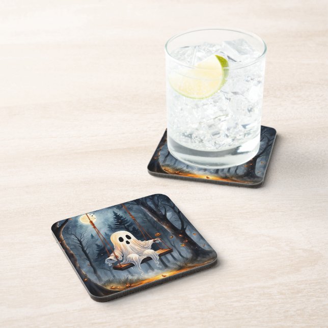 Ghost Play Beverage Coaster (Right Side)