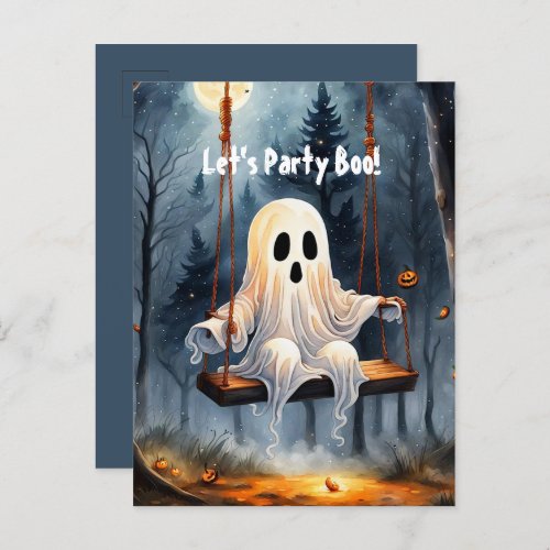 Ghost Play Invitation Postcard