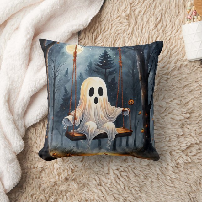 Ghost Play Throw Pillow (Blanket)