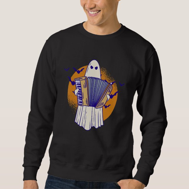 Ghost Playing Accordion - Accordionist Accordion P Sweatshirt (Front)