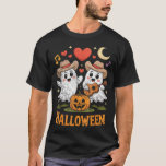 Ghost Playing Guitar For Halloween Lovers  T-Shirt