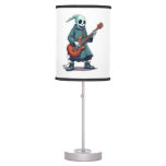 Ghost Playing Guitar – Spooky Music Halloween Tee Table Lamp