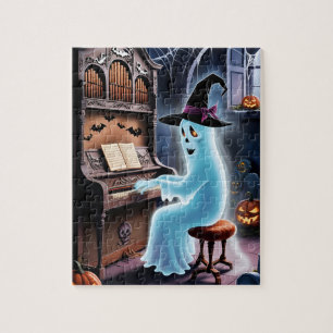 ghost playing oregan jigsaw puzzle