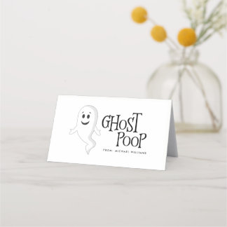 Ghost Poop Halloween Candy Bag Topper Place Card