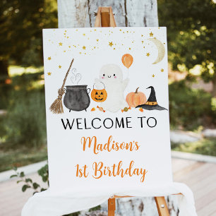 Ghost Pumpkin Halloween Birthday Welcome Foam Board