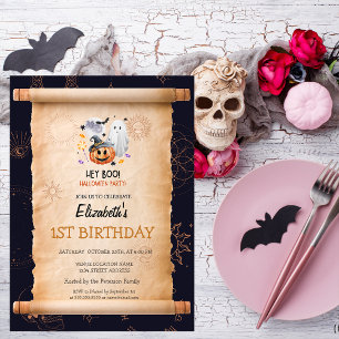 Ghost Pumpkin Halloween Mystical Birthday Invitation