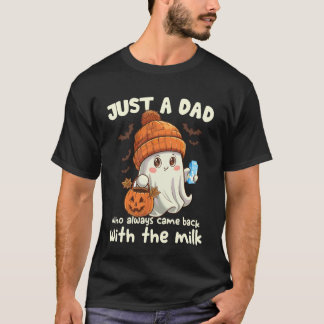 Ghost Pumpkin Ice Coffee Retro Halloween Costume M T-Shirt