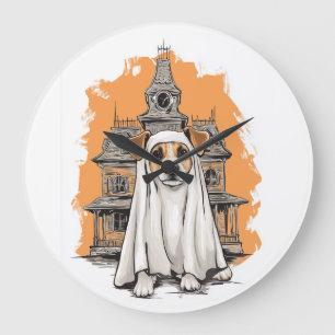 Ghost Pup � Spooky Dog Costume Large Clock