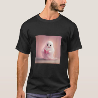 Ghost Reading Book Lover Library T-Shirt