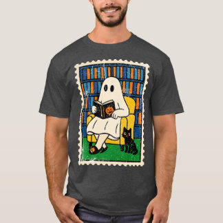 Ghost Reading Book T-Shirt