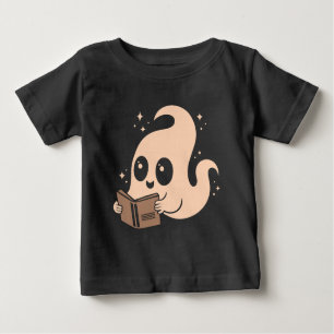 Ghost reading books baby T-Shirt