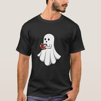 Ghost Reading Books Literature Student T-Shirt