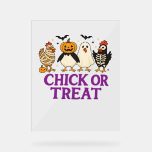 Ghost Reading in Cozy Halloween Library Classic T- Acrylic Sign