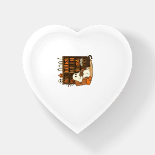 Ghost Reading in Cozy Halloween Library Classic T- Paperweight