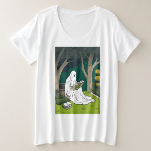 Ghost reading  plus size T-Shirt