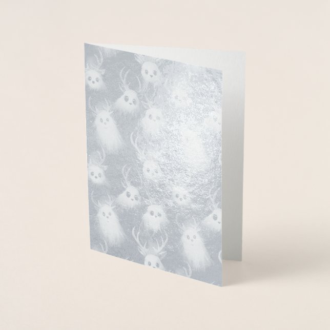 Ghost Reindeer - A Spooky Goth Christmas Card (Front)