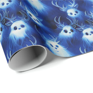 Ghost Reindeer - A Spooky Gothmas Wrapping Paper