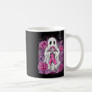 Ghost Ribbon Breast Cancer Awareness Halloween Flo Coffee Mug