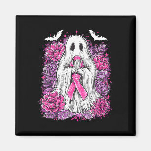 Ghost Ribbon Breast Cancer Awareness Halloween Flo Magnet