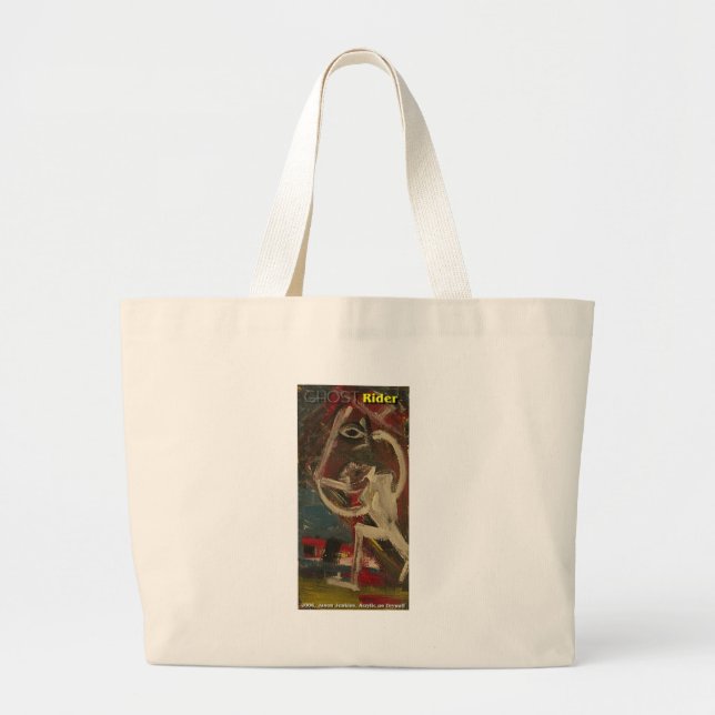ghost rider large tote bag (Front)