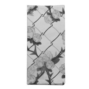 Ghost Rose Climbing a Chain Link Fence Seamless Pa Cloth Napkin