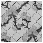Ghost Rose Climbing a Chain Link Fence Seamless Pa Fabric